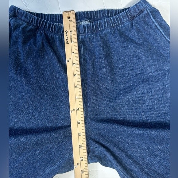 Lands' End Women’s Sport Knit Straight Leg Pull-On Blue Denim- Size S 6/8 - Picture 8 of 15